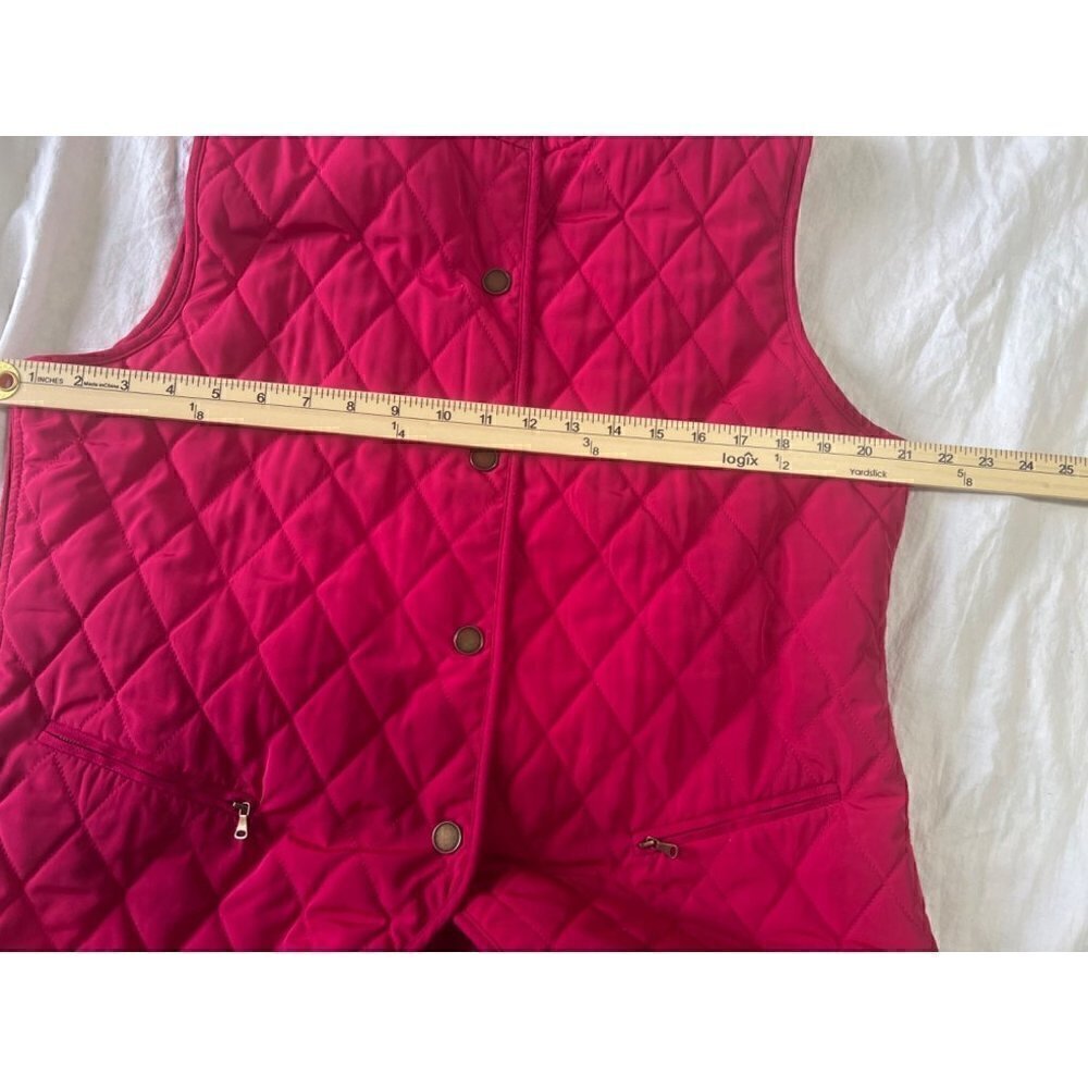 Talbots Puffer Vest Large Button Up - image 5